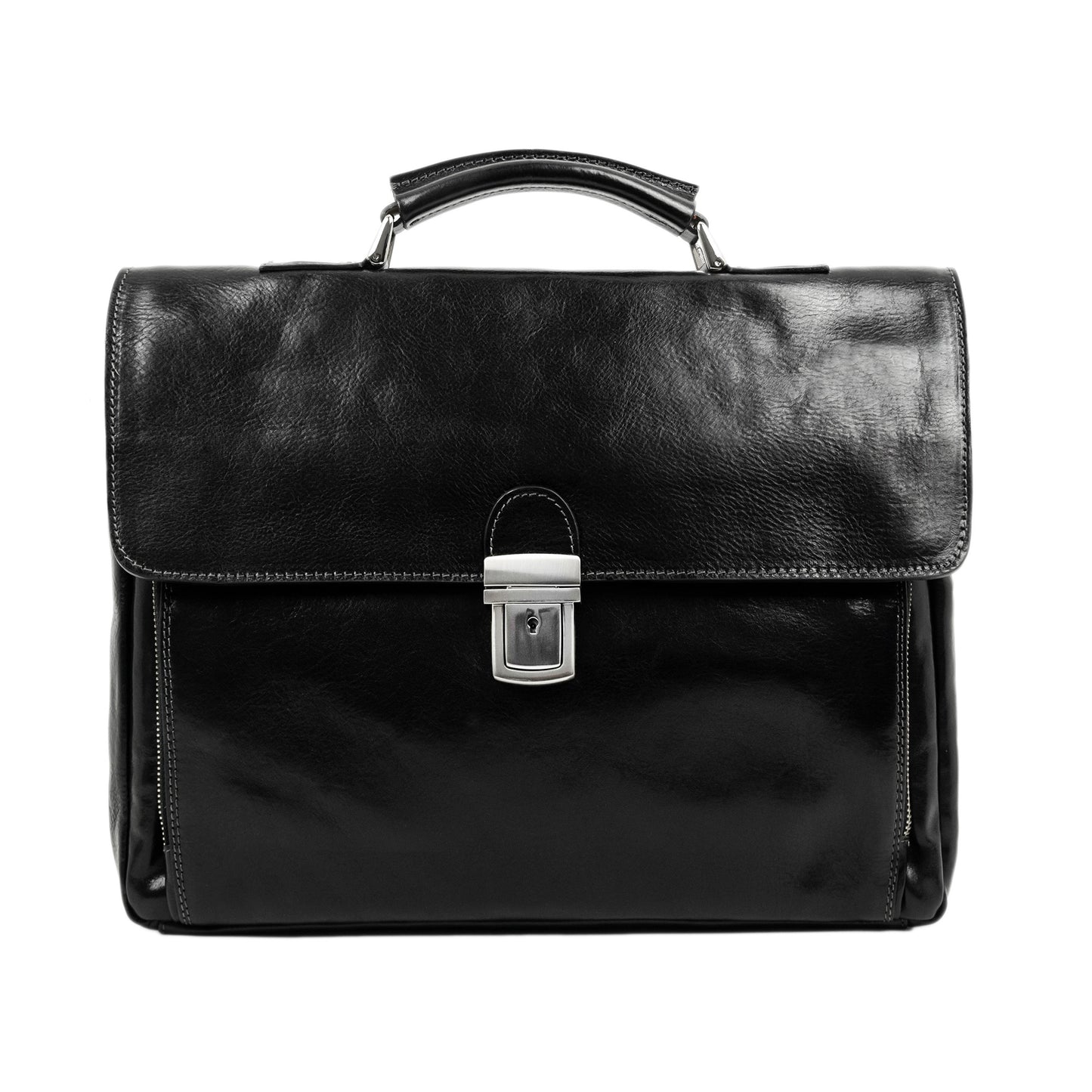 Leather Briefcase Laptop Bag  - In Cold Blood