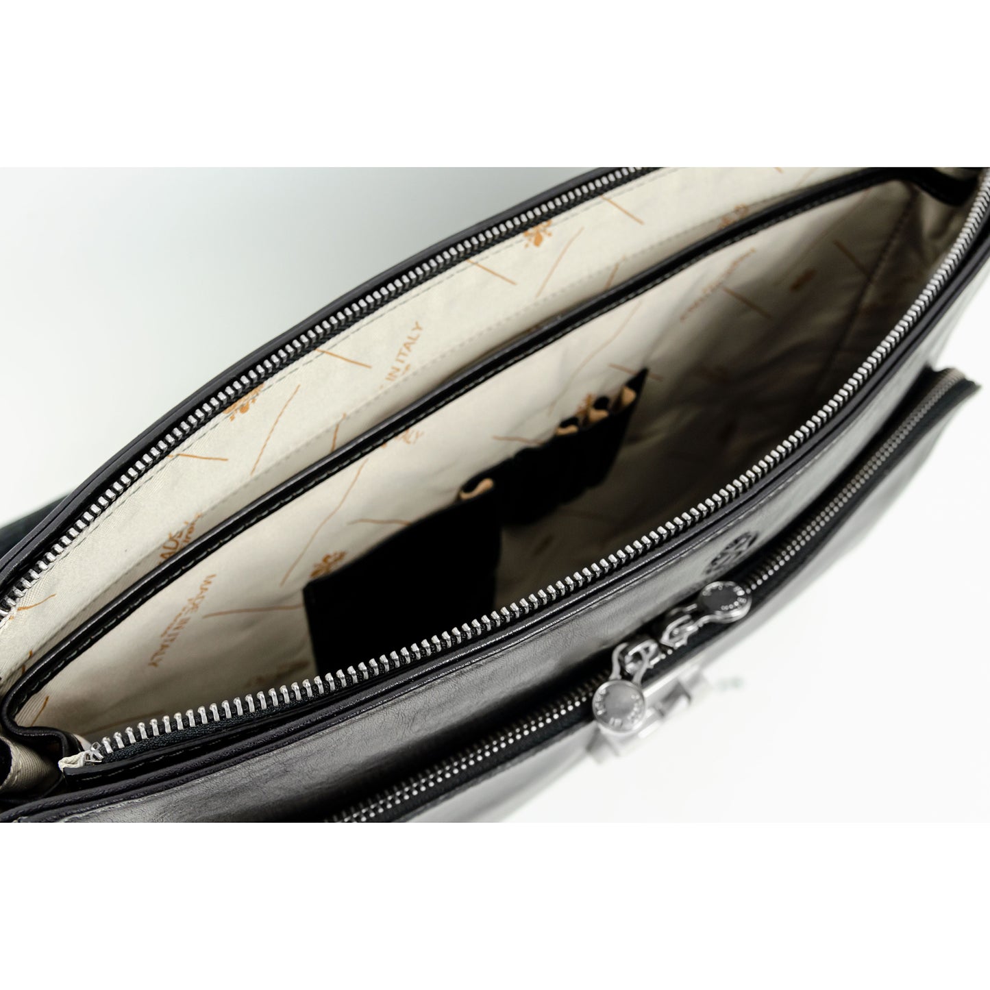 Leather Briefcase Laptop Bag  - In Cold Blood