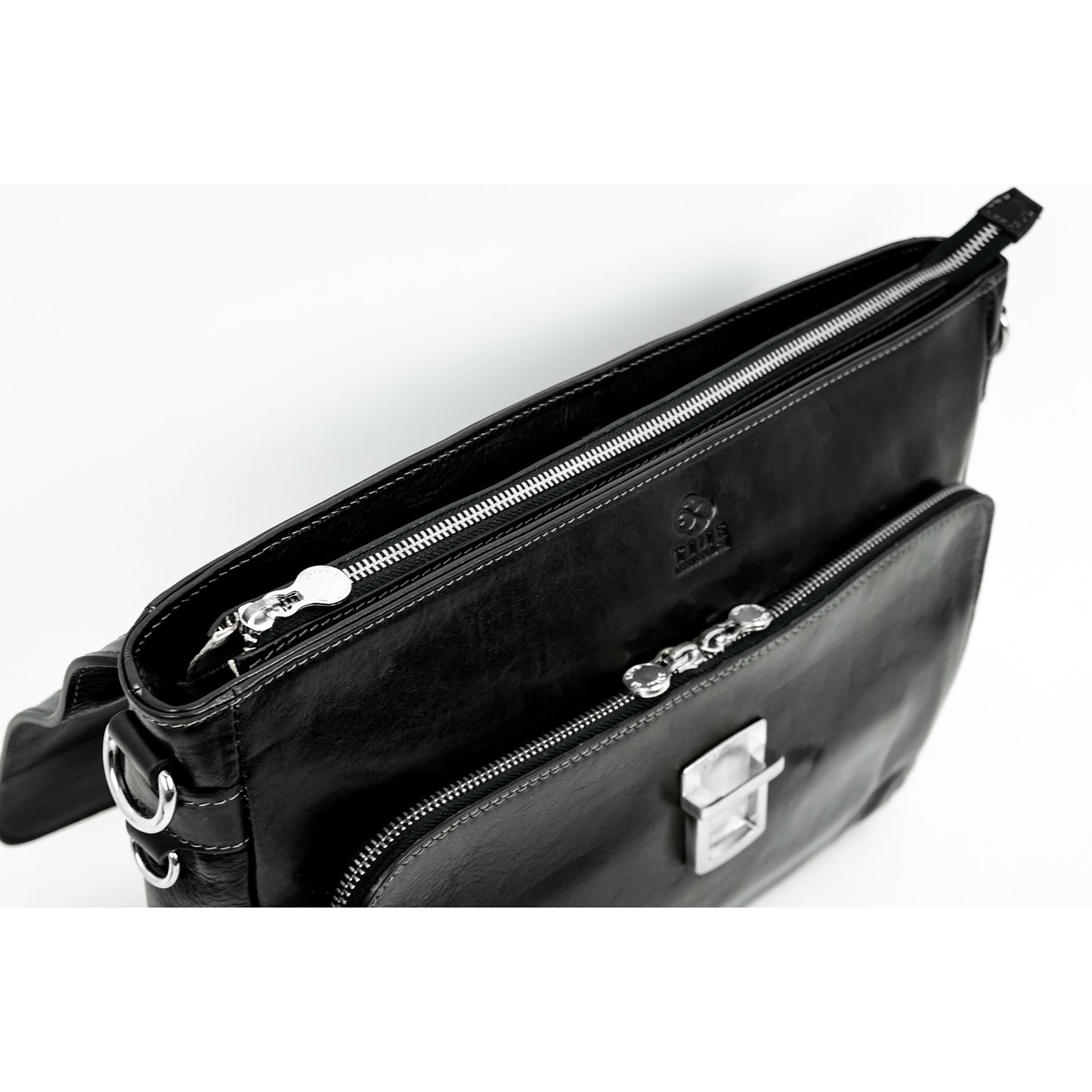 Leather Briefcase Laptop Bag  - In Cold Blood