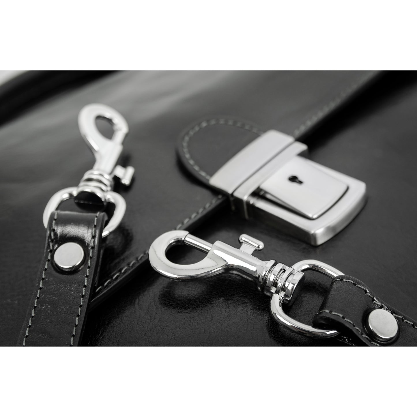 Leather Briefcase Laptop Bag  - In Cold Blood