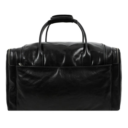 Large Italian Leather Duffel Bag - The Hitchhikers Guide to the Galaxy Duffel Bag Time Resistance   