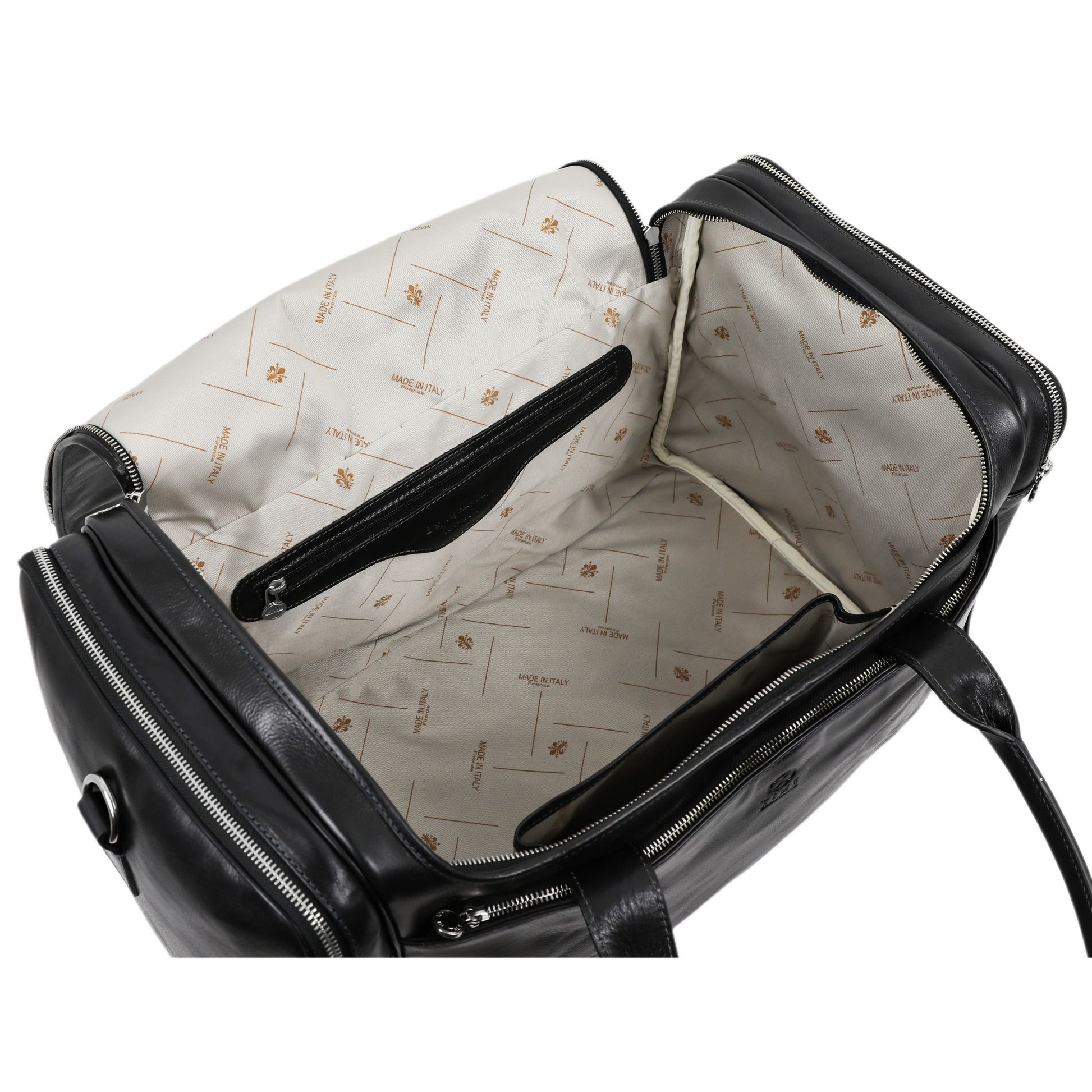 Large Italian Leather Duffel Bag - The Hitchhikers Guide to the Galaxy Duffel Bag Time Resistance   