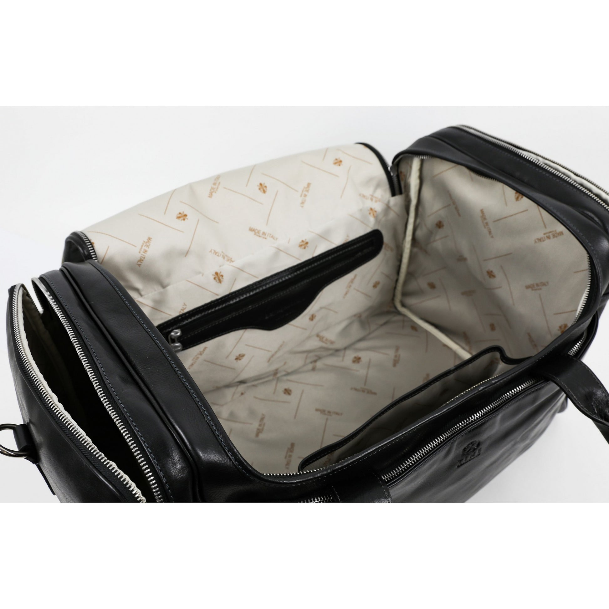 Large Italian Leather Duffel Bag - The Hitchhikers Guide to the Galaxy Duffel Bag Time Resistance   