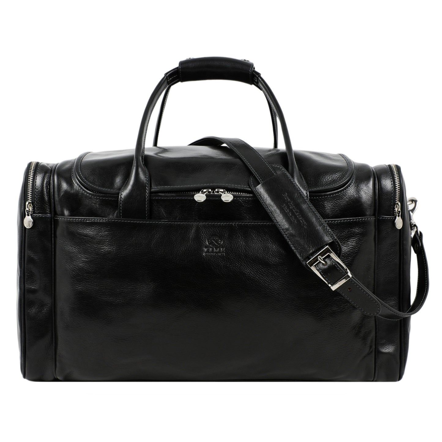 Large Italian Leather Duffel Bag - The Hitchhikers Guide to the Galaxy Duffel Bag Time Resistance   