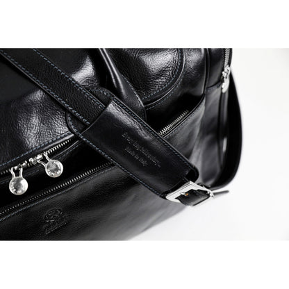 Large Italian Leather Duffel Bag - The Hitchhikers Guide to the Galaxy Duffel Bag Time Resistance   