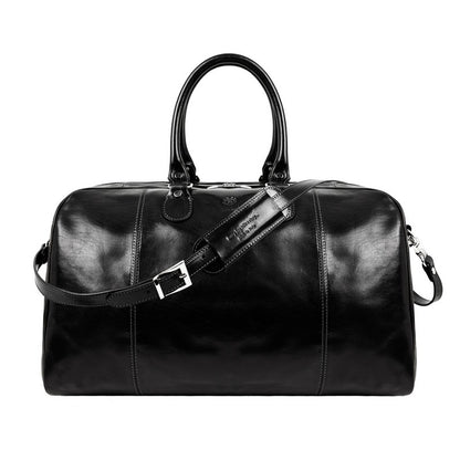 Leather Duffel Bag Weekender Bag - The Count of Monte Cristo Duffel Bag Time Resistance   