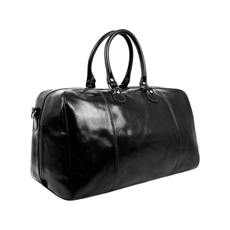 Leather Duffel Bag Weekender Bag - The Count of Monte Cristo Duffel Bag Time Resistance   