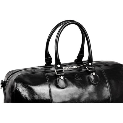 Leather Duffel Bag Weekender Bag - The Count of Monte Cristo Duffel Bag Time Resistance   