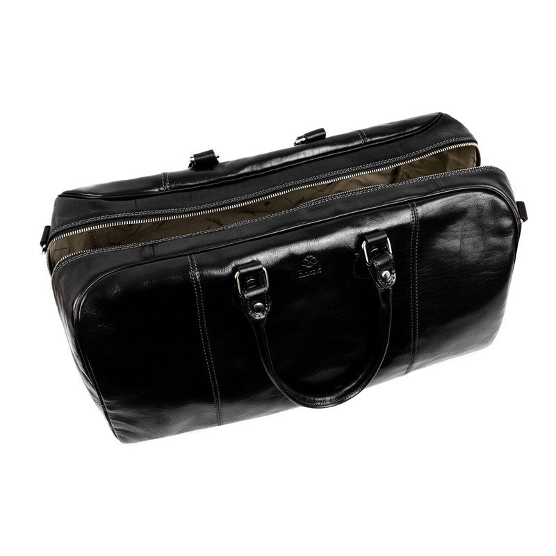 Leather Duffel Bag Weekender Bag - The Count of Monte Cristo Duffel Bag Time Resistance   