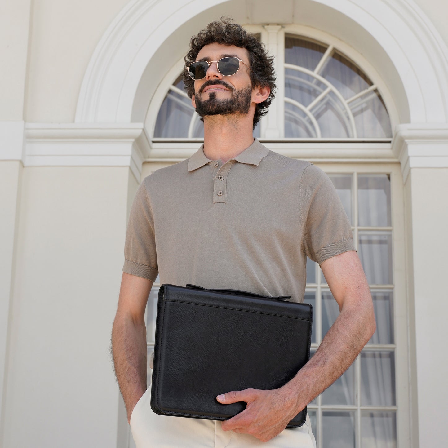Leather Portfolio with Binder - Joy in the Morning
