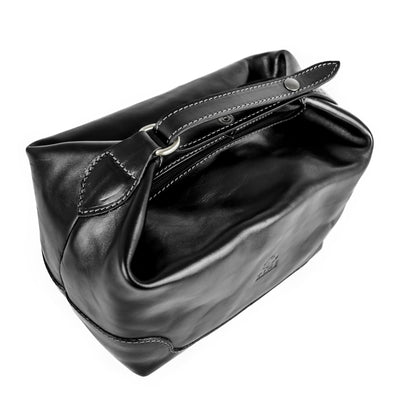 Kulturtasche aus Leder - Autumn Leaves