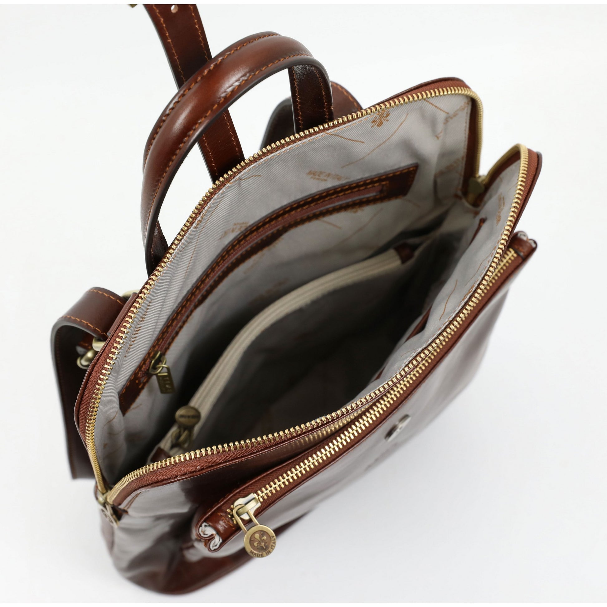 Convertible Leather Backpack Shoulder Bag - Emma Backpack Time Resistance   