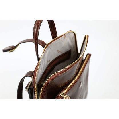 Convertible Leather Backpack Shoulder Bag - Emma Backpack Time Resistance   