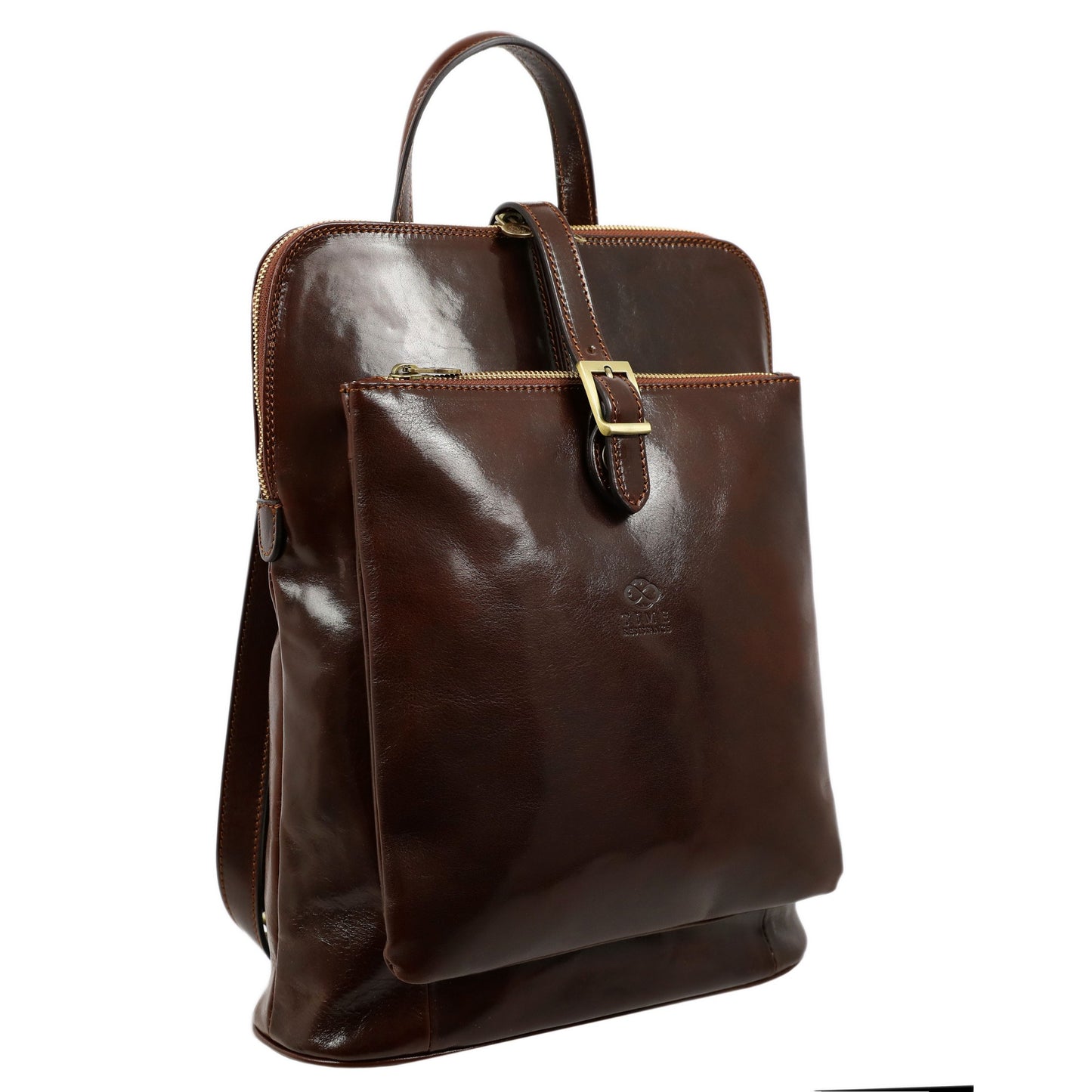 Convertible Leather Backpack Shoulder Bag - Emma Backpack Time Resistance   