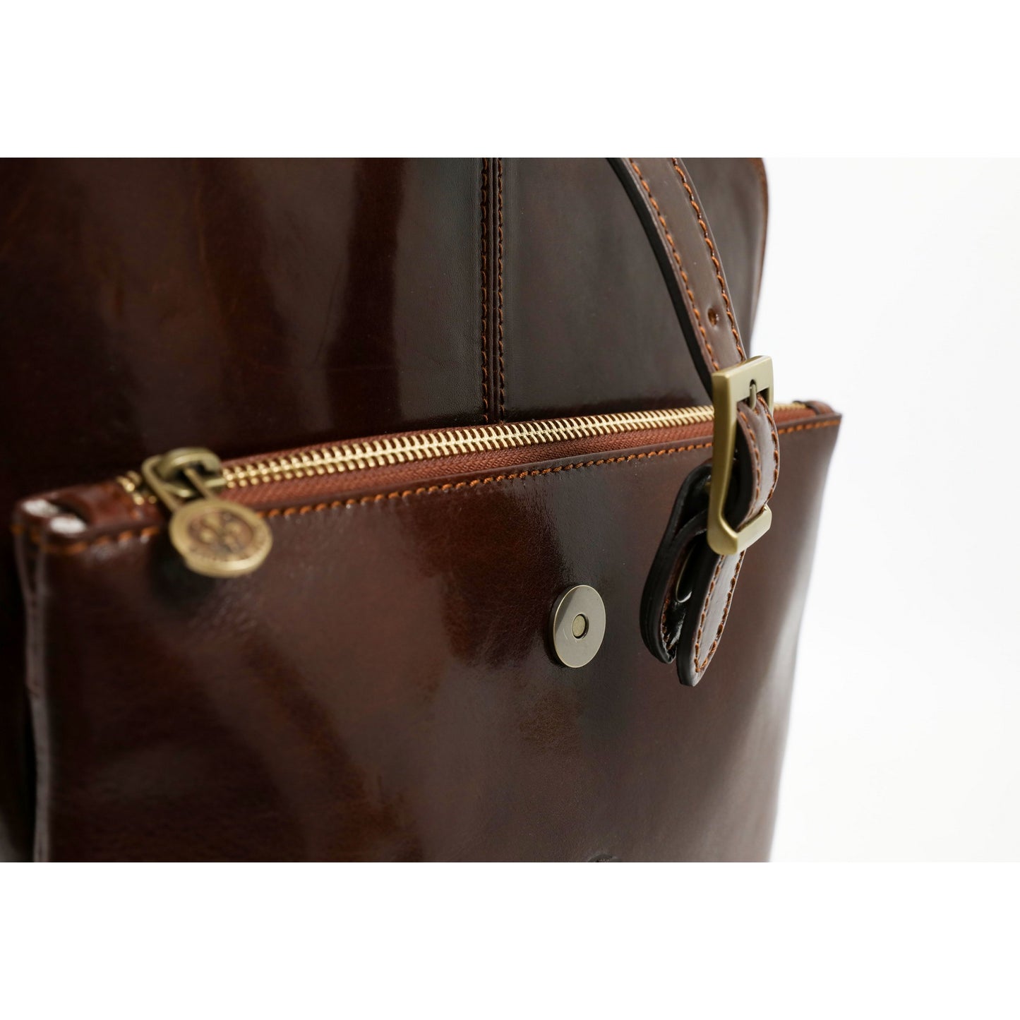 Convertible Leather Backpack Shoulder Bag - Emma Backpack Time Resistance   
