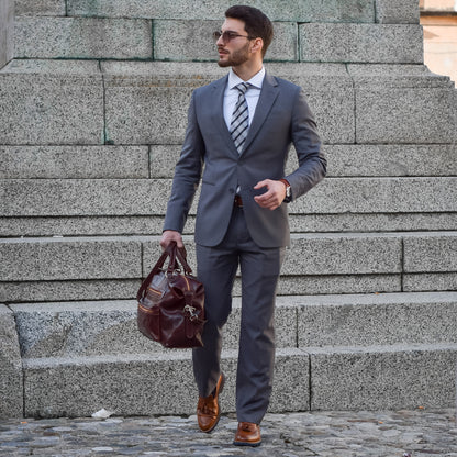 Brown Leather Bag - East of Eden Briefcase Time Resistance   