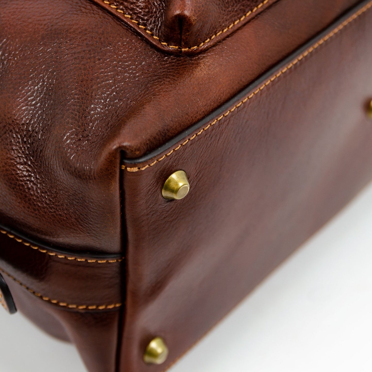 Brown Leather Bag - East of Eden Briefcase Time Resistance   