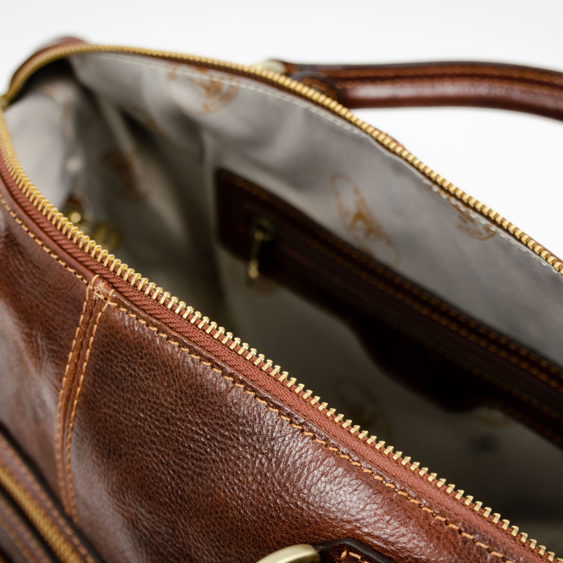 Brown Leather Bag - East of Eden Briefcase Time Resistance   