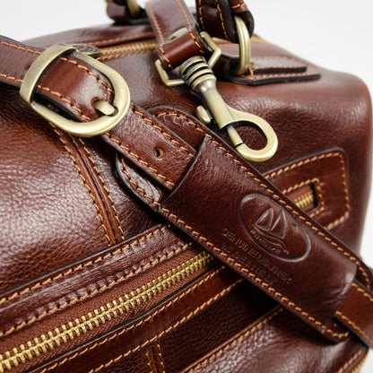 Brown Leather Bag - East of Eden Briefcase Time Resistance   