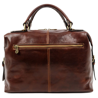 Brown Leather Bag - East of Eden Briefcase Time Resistance   