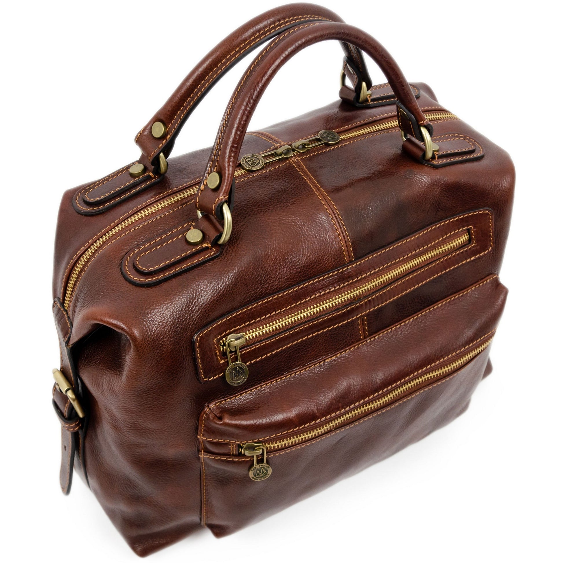 Brown Leather Bag - East of Eden Briefcase Time Resistance   