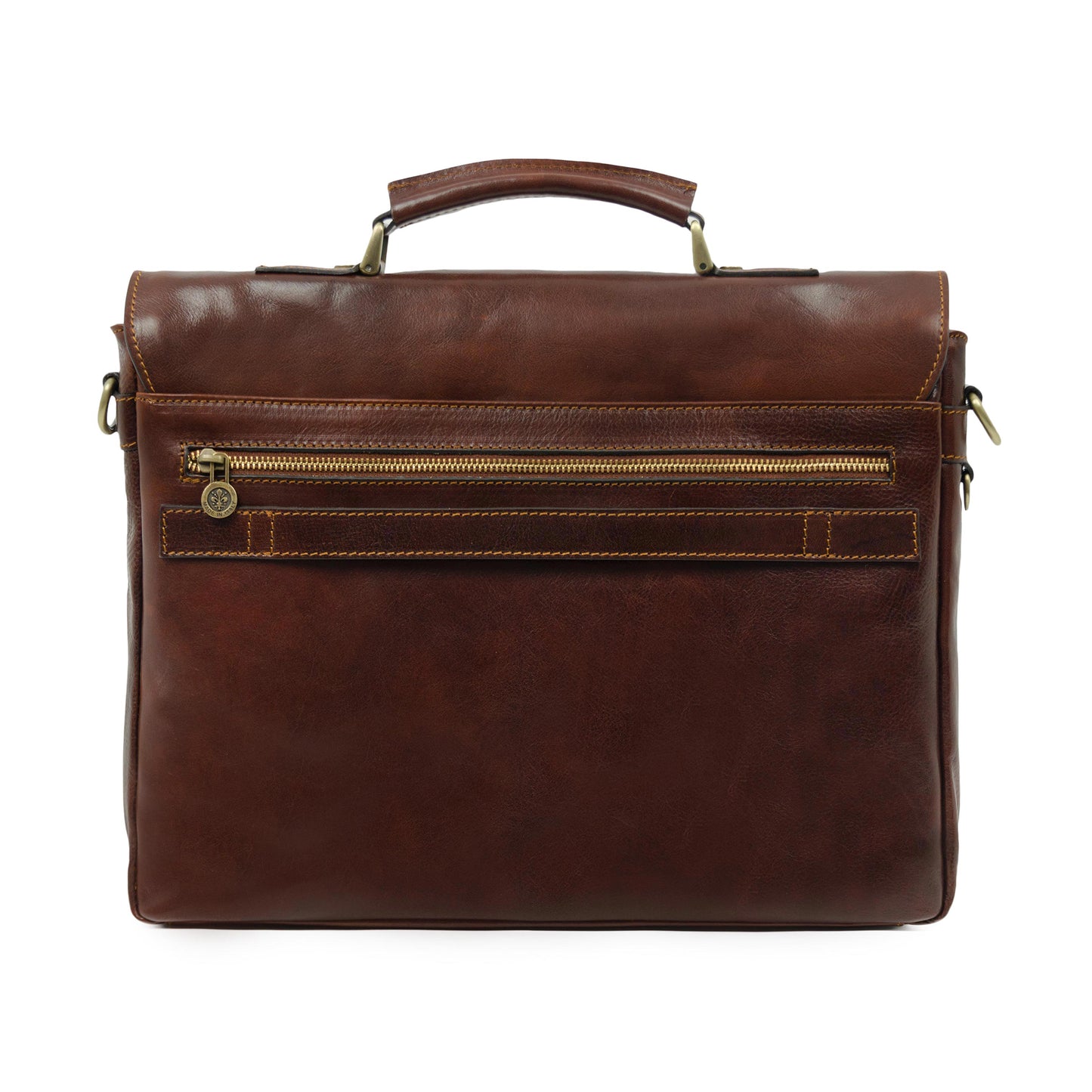 Leather Briefcase Laptop Bag  - In Cold Blood