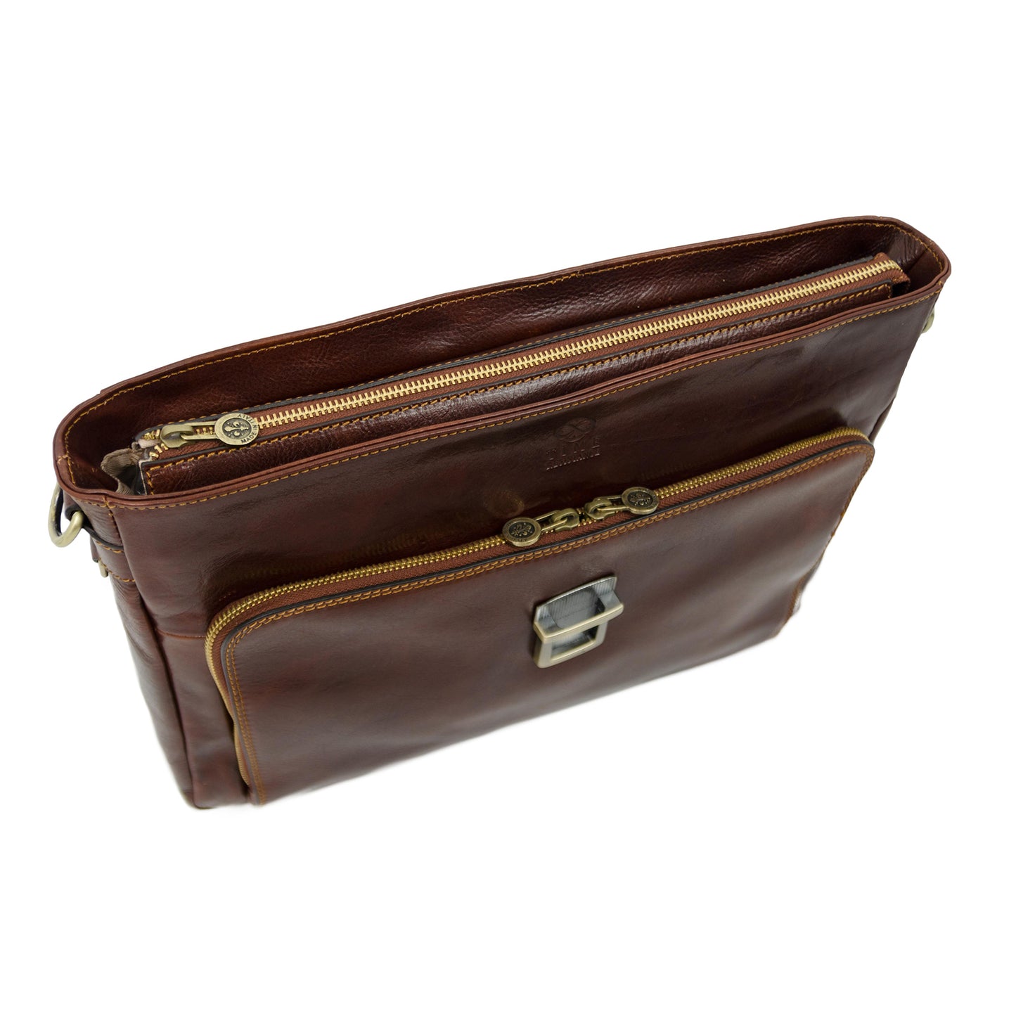 Leather Briefcase Laptop Bag  - In Cold Blood