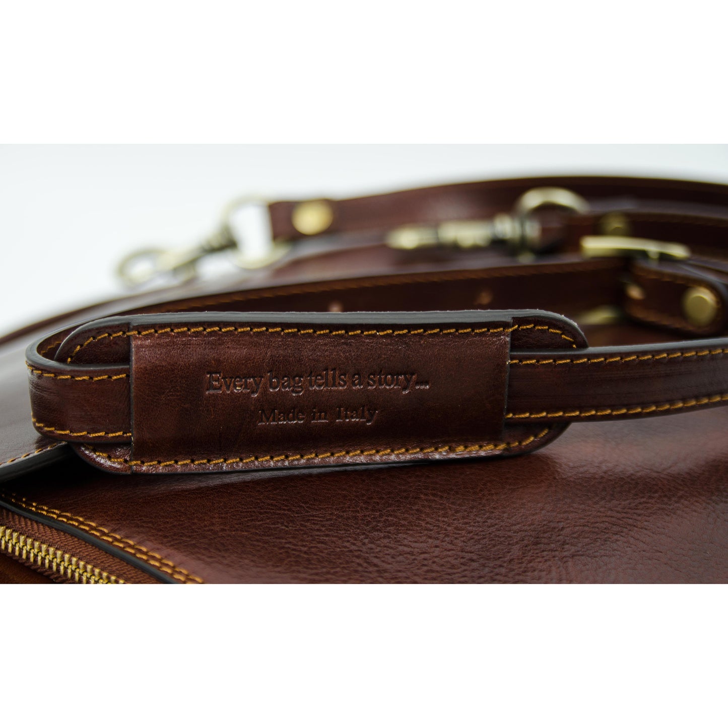 Leather Briefcase Laptop Bag  - In Cold Blood