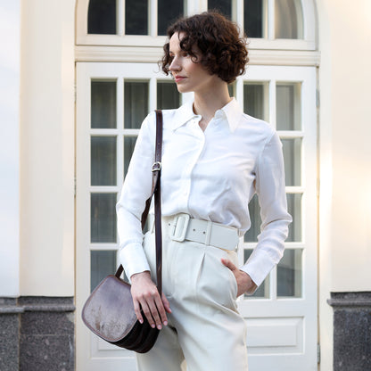 Leather Cross Body Bag - Moonfleet Messenger Bag Time Resistance   