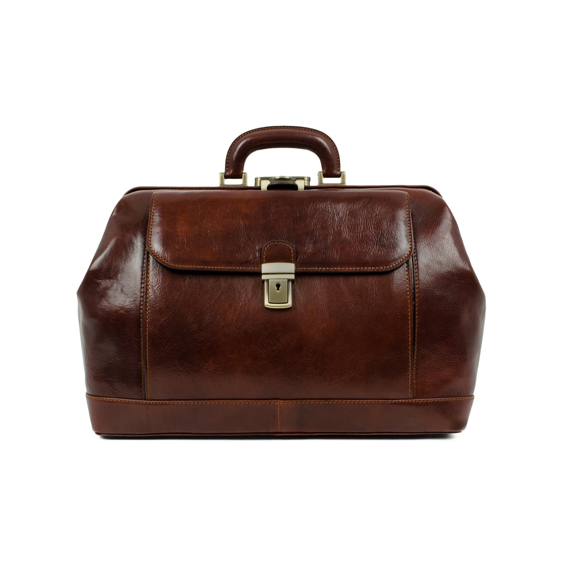 Large Italian Leather Doctor Bag - Hamlet Doctor Bag Time Resistance   