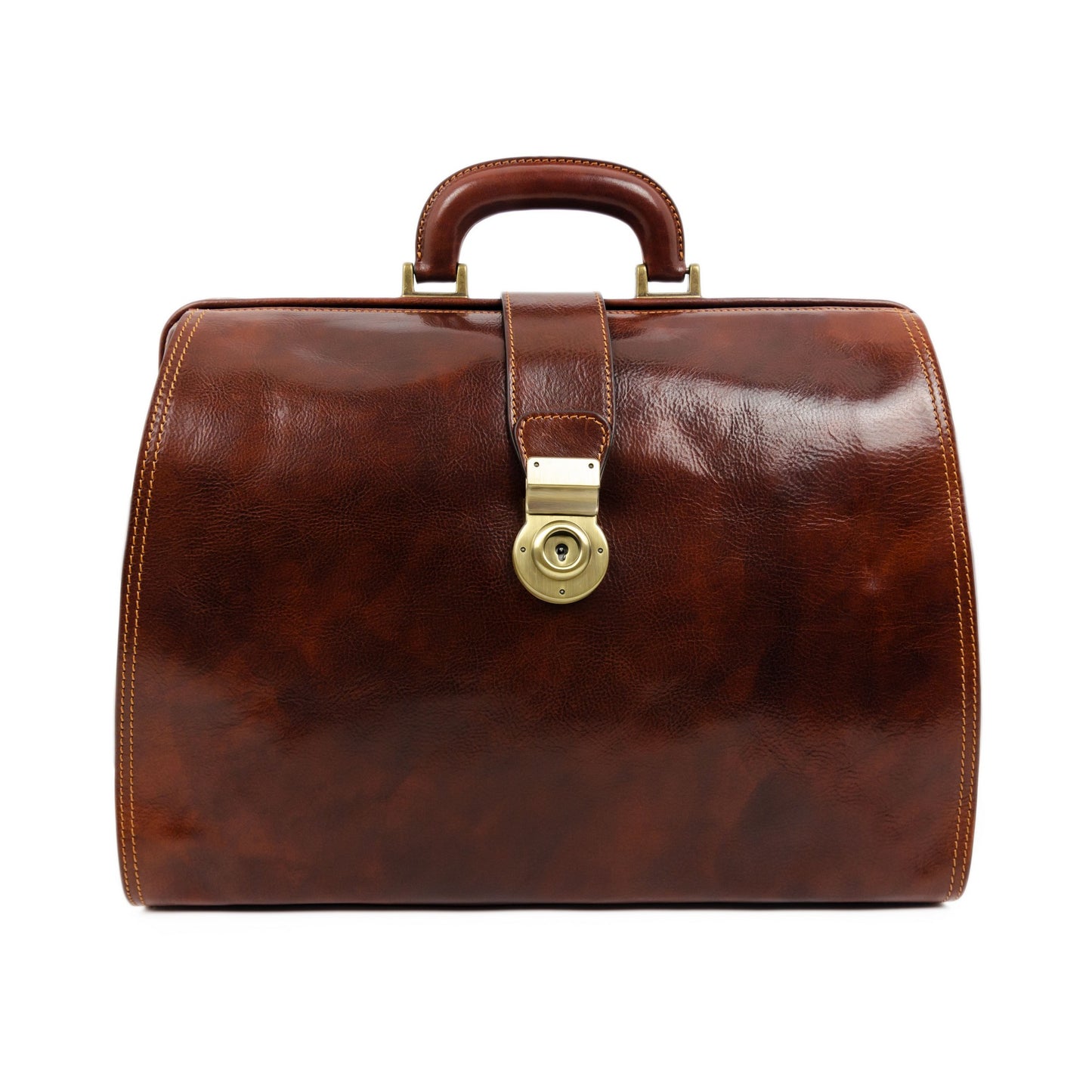 Brown Large Leather Doctor Bag - Mrs Dalloway Doctor Bag Time Resistance   
