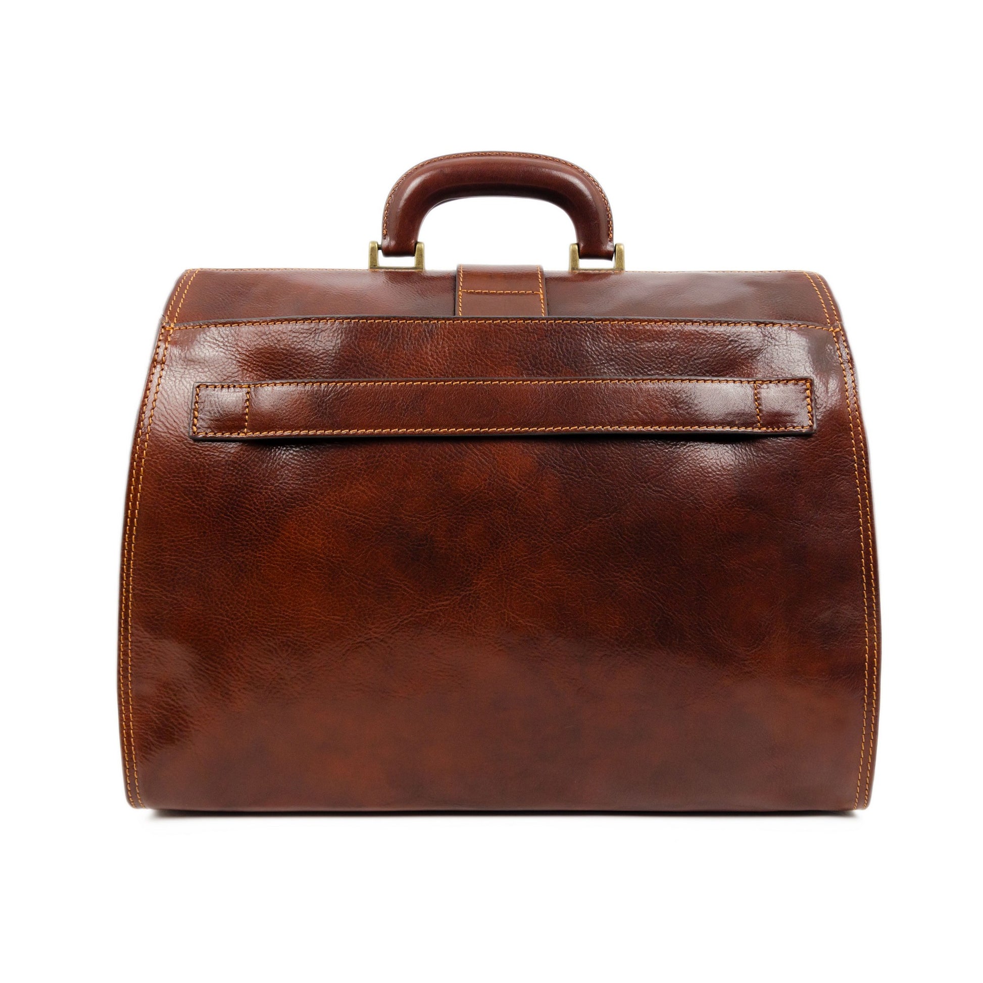Brown Large Leather Doctor Bag - Mrs Dalloway Doctor Bag Time Resistance   