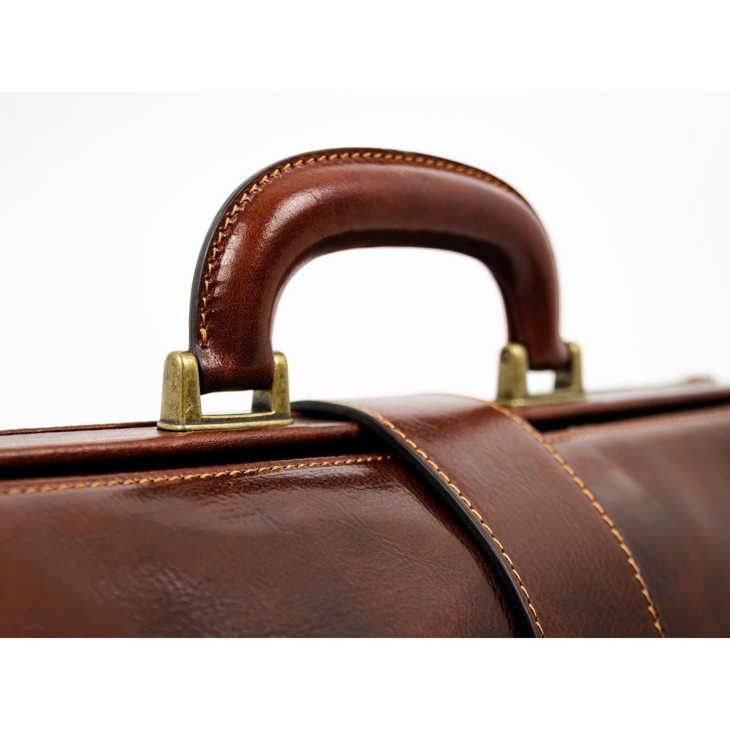 Brown Large Leather Doctor Bag - Mrs Dalloway Doctor Bag Time Resistance   