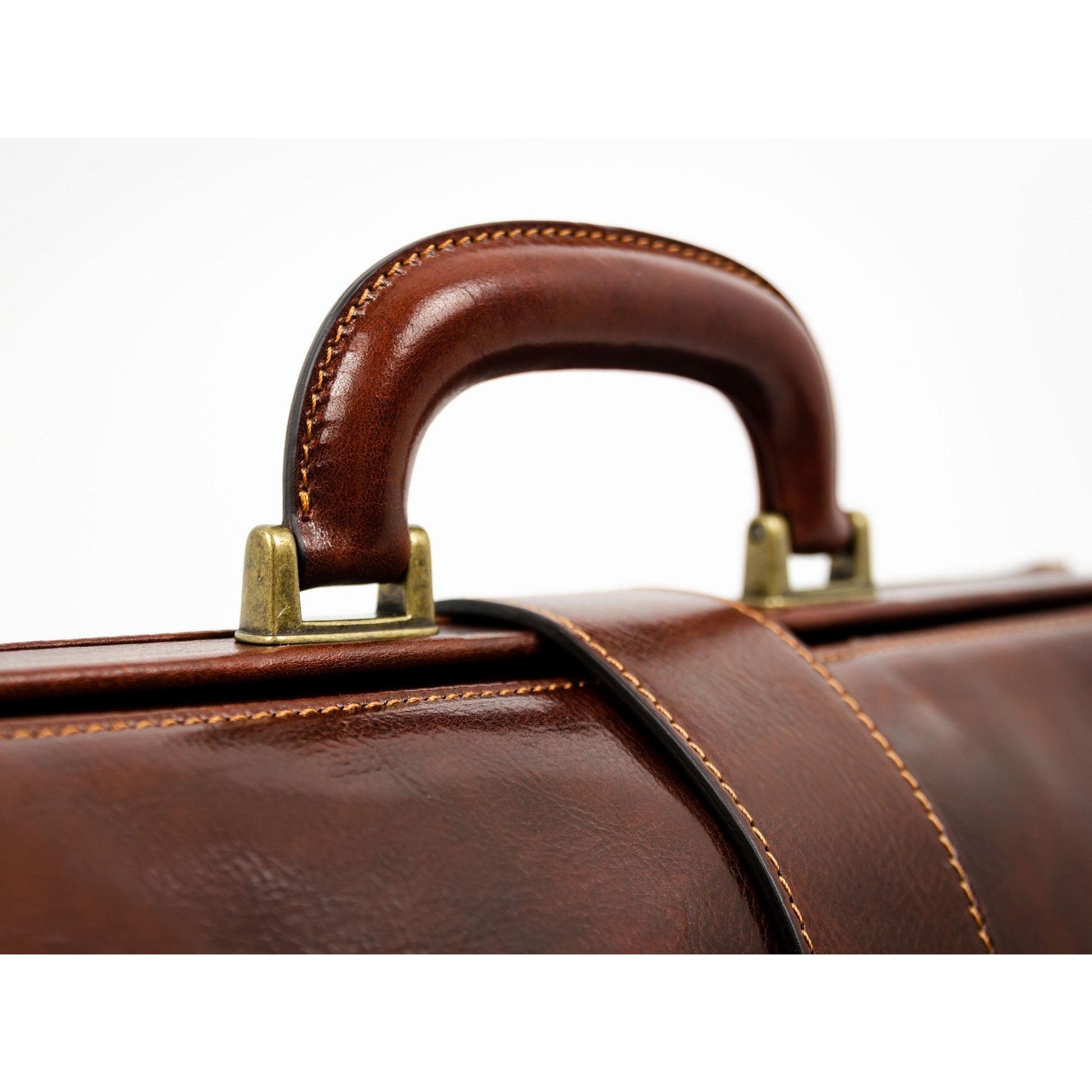 Brown Large Leather Doctor Bag - Mrs Dalloway Doctor Bag Time Resistance   