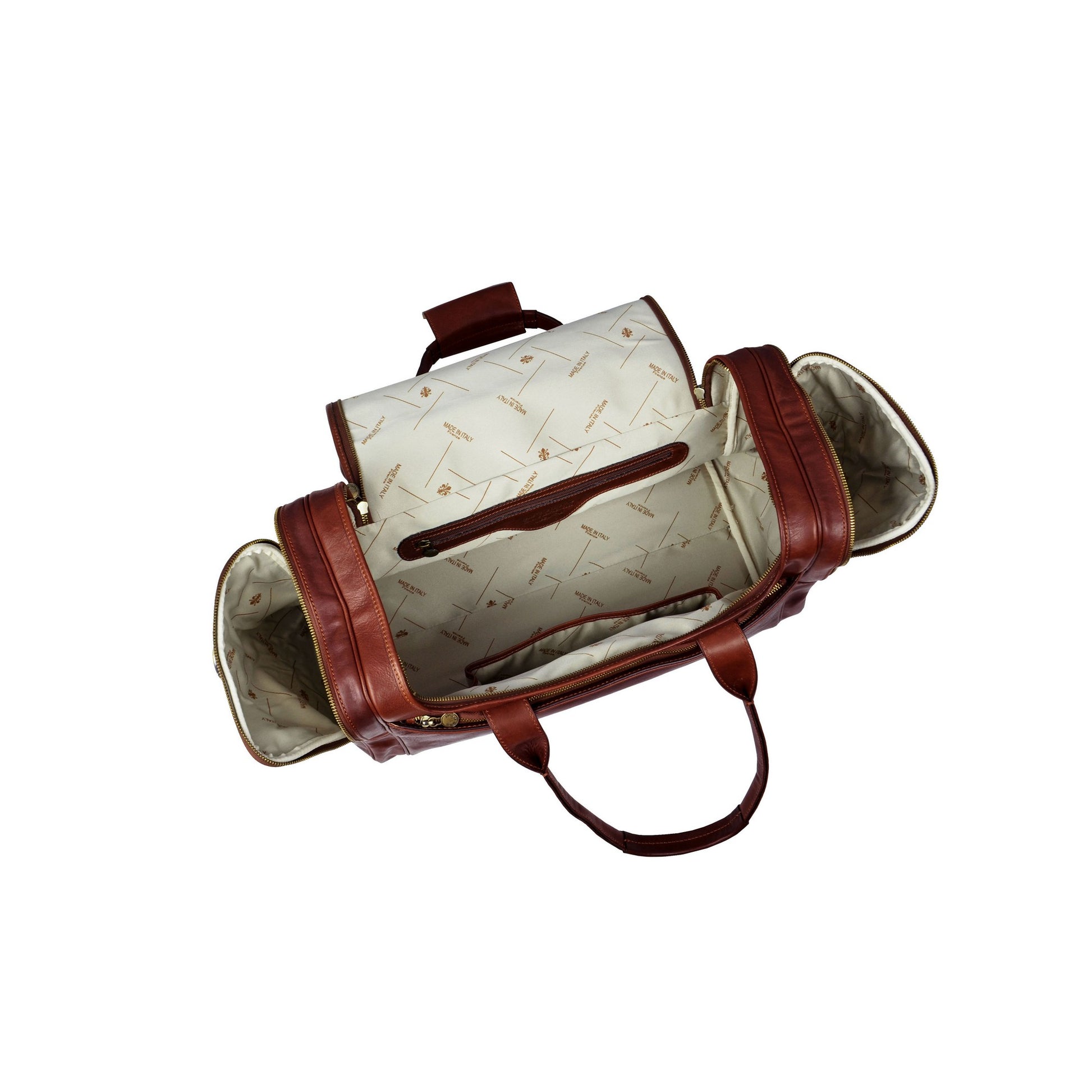 Large Italian Leather Duffel Bag - The Hitchhikers Guide to the Galaxy Duffel Bag Time Resistance   