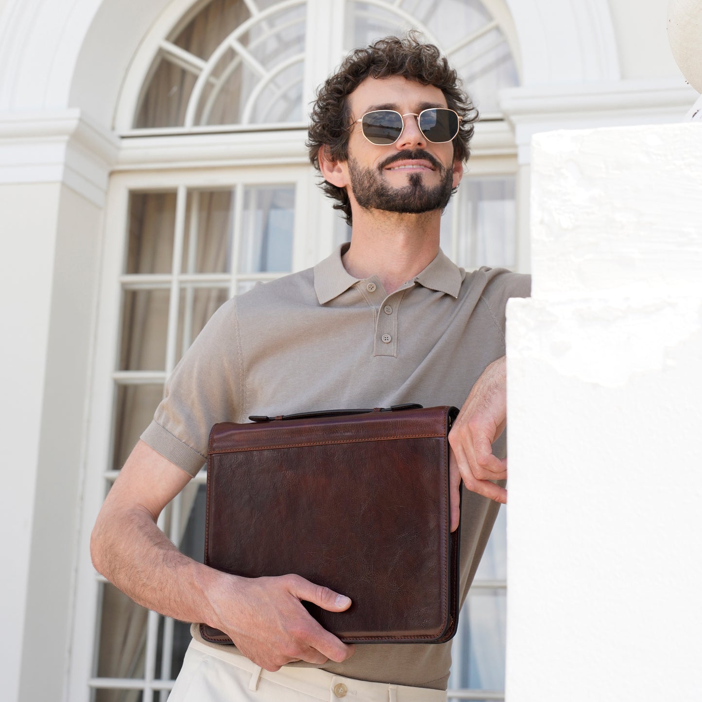 Leather Portfolio with Binder - Joy in the Morning