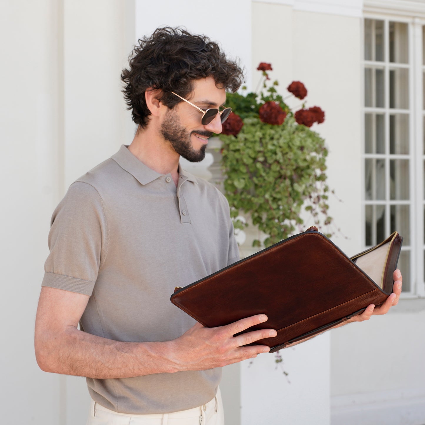 Leather Portfolio with Binder - Joy in the Morning