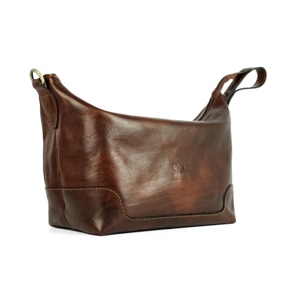 Kulturtasche aus Leder - Autumn Leaves