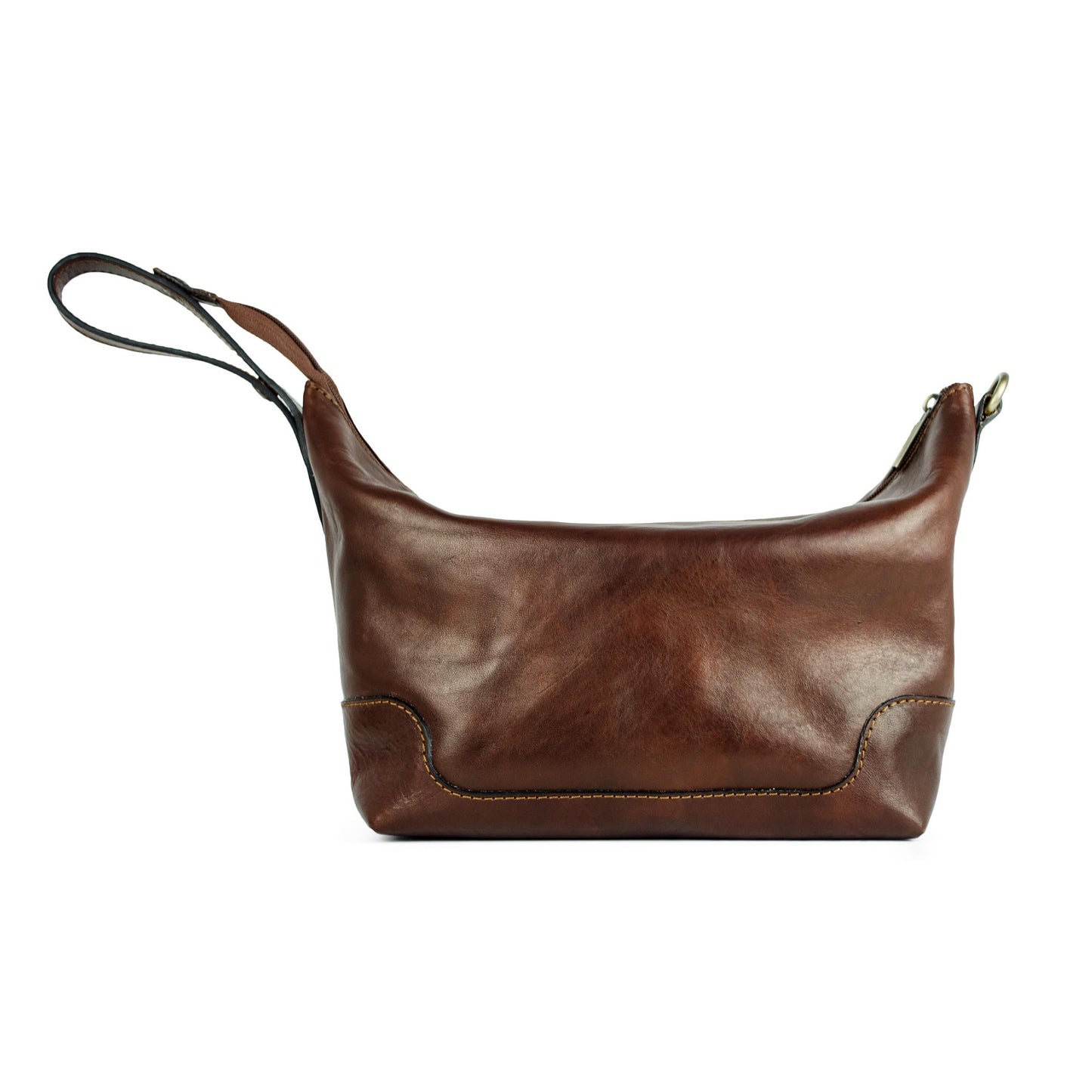 Kulturtasche aus Leder - Autumn Leaves