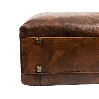 Brown Leather Briefcase Laptop Bag - From Here to Eternity Briefcase Time Resistance   