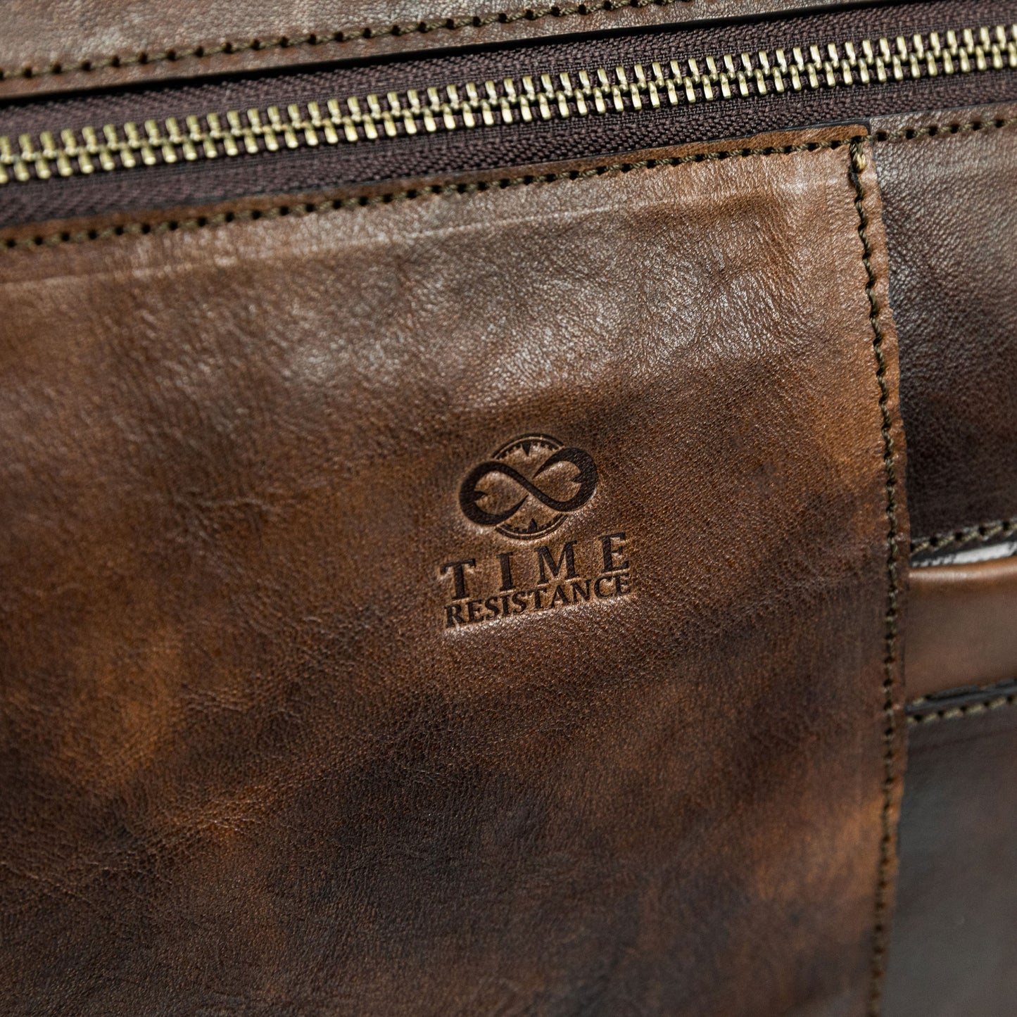 Brown Leather Briefcase Laptop Bag - From Here to Eternity Briefcase Time Resistance   