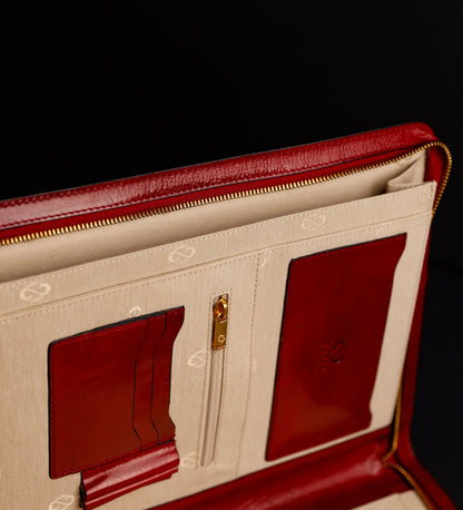 Womens Leather A4 Documents Folder Organizer - Candide