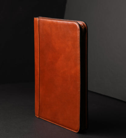 Womens Leather A4 Documents Folder Organizer - Candide