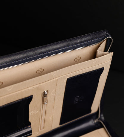 Womens Leather A4 Documents Folder Organizer - Candide