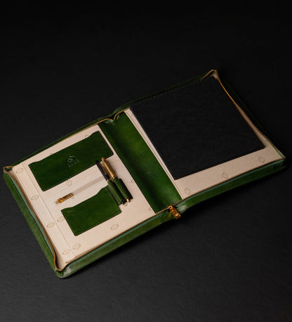 Womens Leather A4 Documents Folder Organizer - Candide