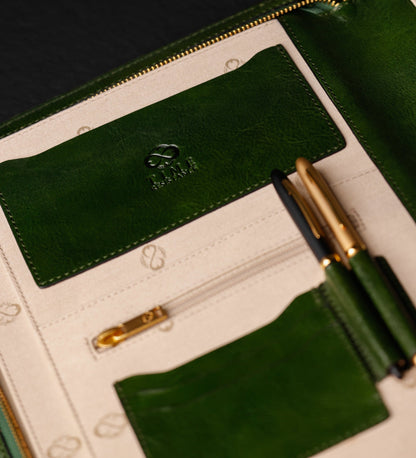 Womens Leather A4 Documents Folder Organizer - Candide