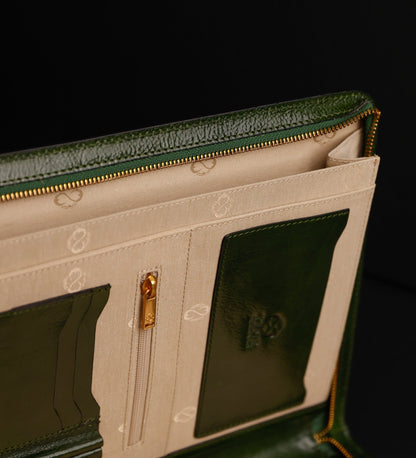 Womens Leather A4 Documents Folder Organizer - Candide