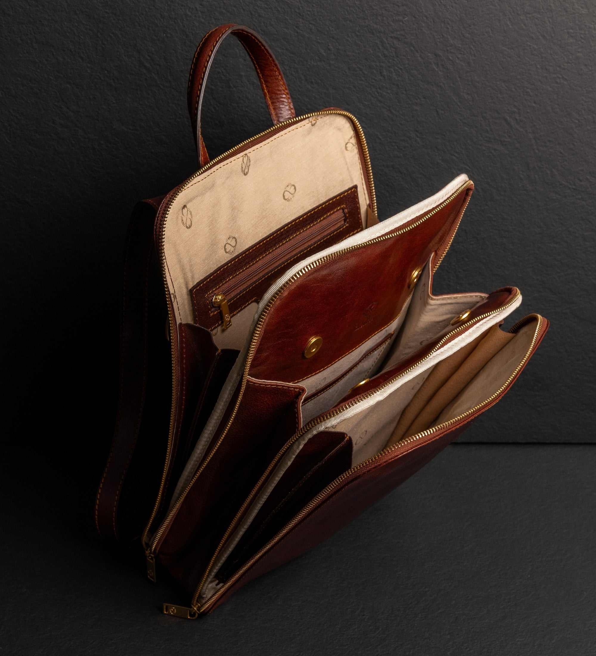 Womens Convertible Leather Backpack Shoulder Bag - Clarissa
