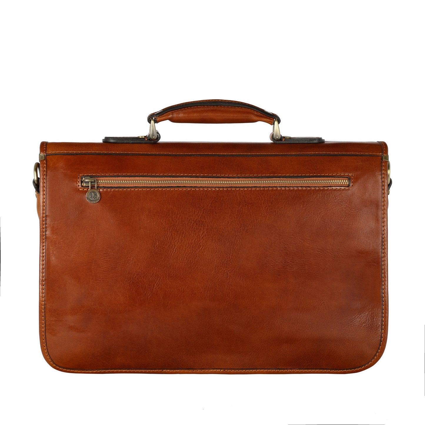 Leather Briefcase Laptop Bag - Illusions