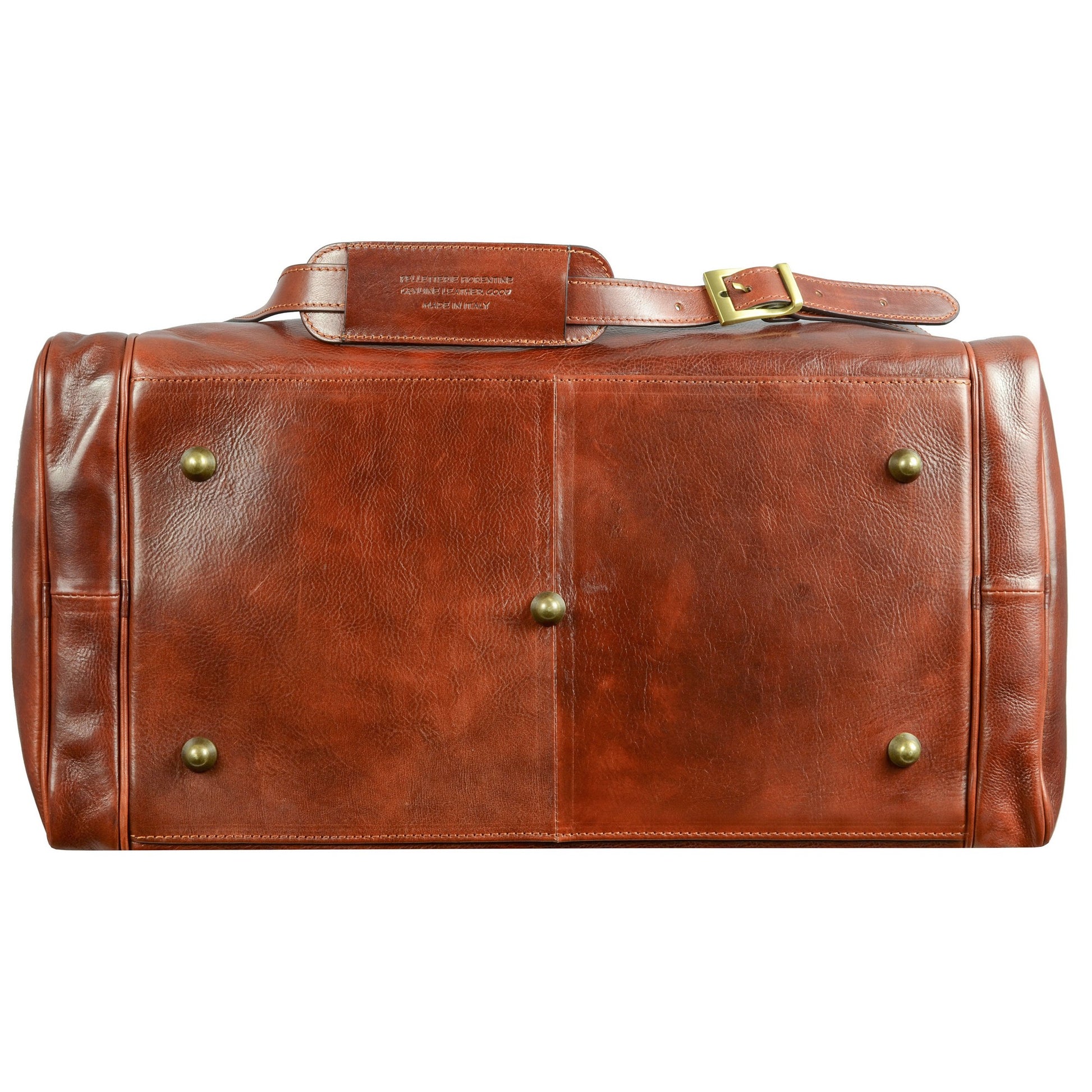 Large Italian Leather Duffel Bag - The Hitchhikers Guide to the Galaxy Duffel Bag Time Resistance   